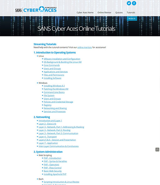 sans-cyber-aces-online-tutorials-national-cyberwatch-center